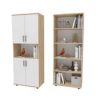 Стеллаж Стандарт С214 Дуб Санома/Белый