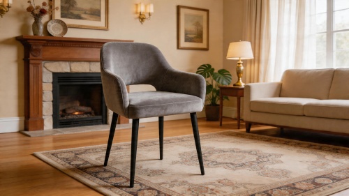 фото Стул-кресло Тодду, Базовые ткани, Velutto Soft цвет Бетон