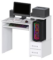 Компьютерный стол Джаз-24 Белый правый