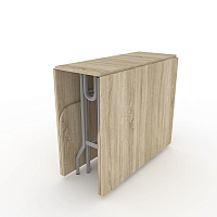 Стол книжка трансформер от производителя "Maksimus Plus" - 2750х1000х750 цвет Дуб Сонома подстолье Светлое 