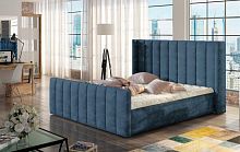 Кровать Аврора 160х200 см с подъемным основанием в базовых тканях цвет Море