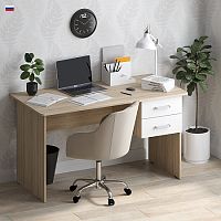 Стол письменный с тумбой Джаз СП3 Дуб Санома/Белый