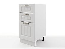 Шкаф напольный Мария с 3-мя ящиками 400х820х476 Белый/ Белый