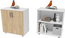 Стеллаж Стандарт С612 Белый/Дуб Санома