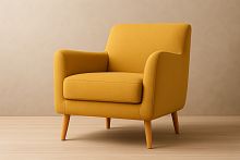 Кресло Аврора, Базовые ткани, Velutto Soft цвет Желтый, 60х70 см
