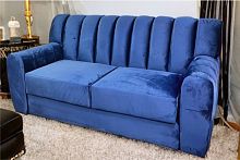 Диван Орион 150 см в тканях Velutto Soft цвет Море