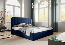 Кровать Терра 160х200 с подъемным основанием в базовых тканях цвет Море