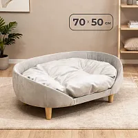 Лежанка Лилу 50*70 см, Жемчужный