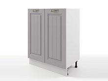 Шкаф напольный Мария 600х820х476 Сталь/ Белый