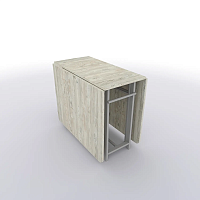 Стол книжка трансформер от производителя "Standart 2 Plus" - 1850х1000х750 цвет столешницы Наоми подстолье Светлое