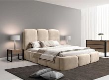 Кровать Ориола с подъемным механизмом в базовых тканях, 180х200 см цвет Темный Кремовый