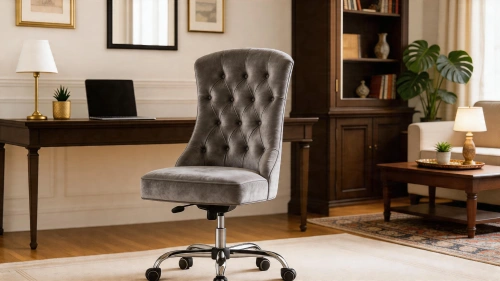 фото Стул Венеция на механизме, Базовые ткани, Velutto Soft цвет Бетон