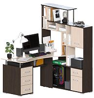 Компьютерный стол Джаз-15 Венге/Дуб Молочный правый
