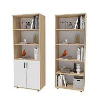 Стеллаж Стандарт С212 Дуб Санома/Белый