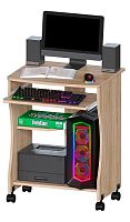 Компьютерный стол Джаз-27 на колесиках Дуб Санома