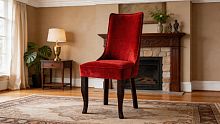 Стул Прага без стяжки, Базовые ткани, Velutto Soft цвет Красный