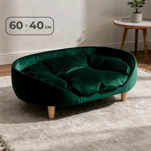 Лежанка Лилу 60*40 см, Изумруд