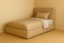 Односпальная кровать Алина в базовых тканях MR без основания цвет Кремовый