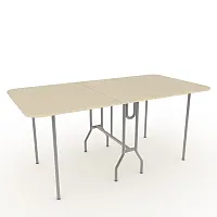 Стол книжка трансформер от производителя "Standart" - 1770х900х750 цвет столешницы Дуб Дымчатый подстолье Светлое