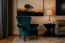 Кресло Вена, Базовые ткани, Velutto Soft цвет Зеленый Мох, 60х70 см