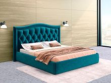 Кровать Грация 160х200 см с подъемным механизмом в базовых тканях цвет Зеленый Мох