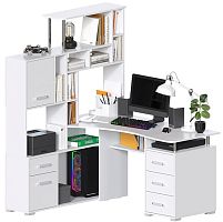 Компьютерный стол Джаз-15 Белый левый