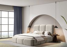 Кровать Ориола с подъемным механизмом в базовых тканях, 180х200 см цвет Молочный