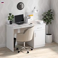 Стол письменный с тумбой Джаз СП1 Белый