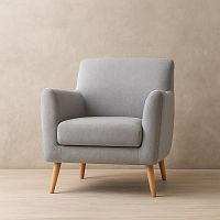 Кресло Аврора, Базовые ткани, Velutto Soft цвет Бетон, 60х70 см