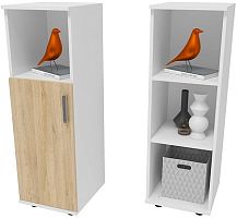 Стеллаж Стандарт С811 Белый/Дуб Санома