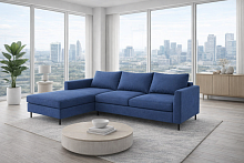 Диван Латте 300 см в тканях Velutto Soft цвет Море