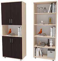 Стеллаж Стандарт С214 Дуб Молочный/Венге