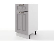 Шкаф напольный Мария с 1 ящиком 400х820х476 Сталь/ Белый