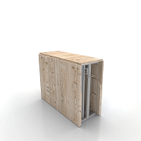 Стол книжка трансформер от производителя "Лайт Maksimus Plus" - 2750х1000х750 цвет столешницы Винтаж подстолье Светлое