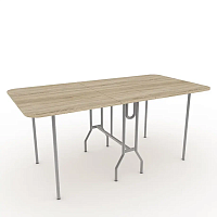 Стол книжка трансформер от производителя "Standart" - 1770х900х750 цвет столешницы Дуб Сонома подстолье Светлое