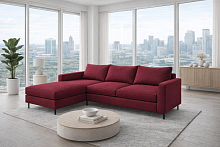 Диван Латте 300 см в тканях Velutto Soft цвет Красный