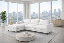 Диван Латте 300 см в тканях Velutto Soft цвет Белый