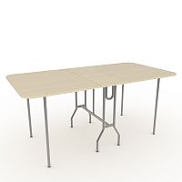 Стол книжка трансформер от производителя "Standart Plus" - 1770х1000х750 цвет столешницы Дуб Дымчатый подстолье Светлое