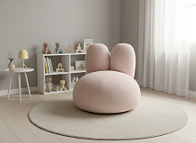 Кресло Реббит, Базовые ткани, Velutto Soft цвет Молочный, 60х70 см