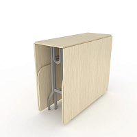 Стол книжка трансформер от производителя "Maksimus Plus" - 2750х1000х750 цвет столешницы Дуб Дымчатый подстолье Светлое