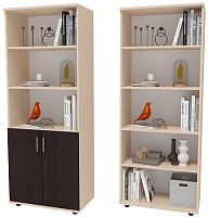 Стеллаж Стандарт С212 Дуб Молочный/Венге
