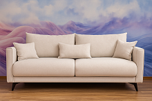 Диван Формула 225 см в Рогожке PRESTON цвет Молочный