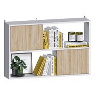 Настенная полка Комбо-1 Белый/Дуб Санома