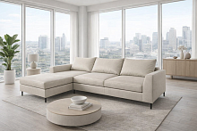 Диван Латте 300 см в тканях Velutto Soft цвет Молочный