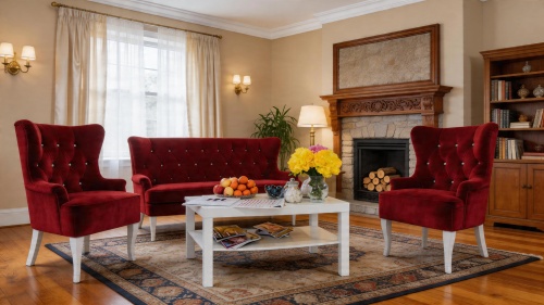 фото Кресло Флоренция, Базовые ткани, Velutto Soft цвет Красный, 60х70 см
