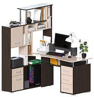 Компьютерный стол Джаз-15 Венге/Дуб Молочный левый