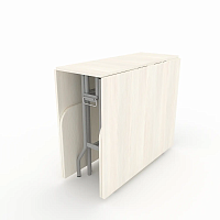 Стол книжка трансформер от производителя "Maksimus Plus" - 2750х1000х750 цвет столешницы Бодега подстолье Светлое