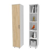 Стеллаж Стандарт С121 Белый/Дуб Санома