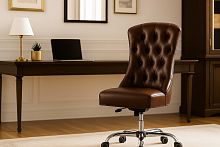 Стул Венеция на механизме, Базовые ткани, Velutto Soft цвет Коричневый