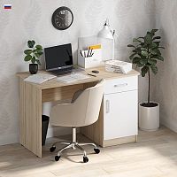 Стол письменный с тумбой Джаз СП1 Дуб Санома/Белый